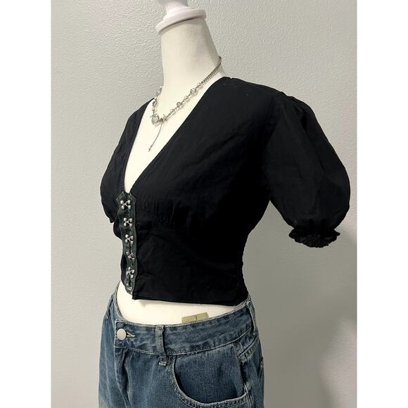 Cotton On Puffy Sleeve Corset Top - Picture 4 of 5